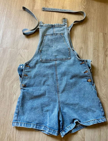 Overall Jean Shorts , Kids 16