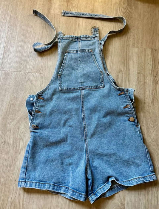 Overall Jean Shorts , Kids 16