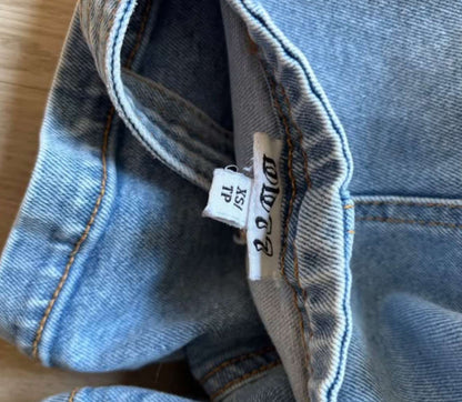 Overall Jean Shorts , Kids 16