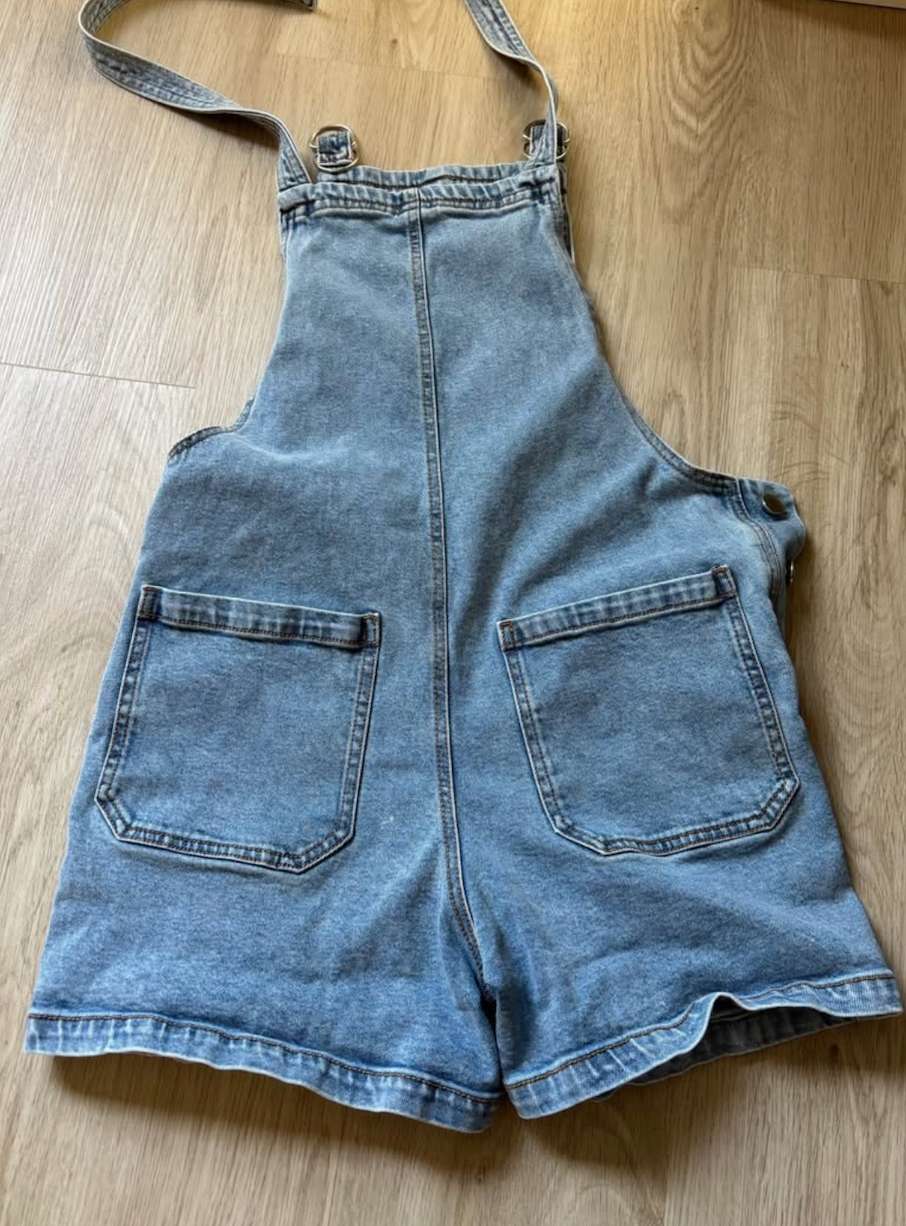 Overall Jean Shorts , Kids 16