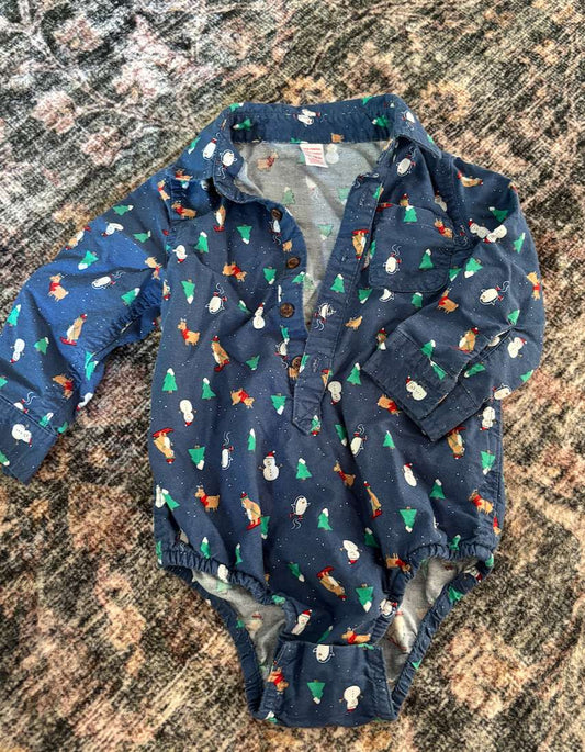 Christmas Dress shirt onsie , Kids 24 Month (18-24M)