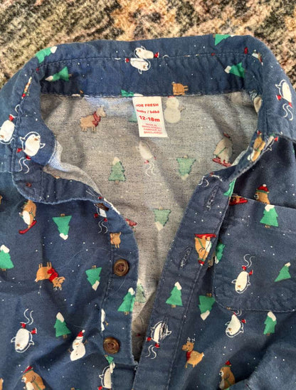 Christmas Dress shirt onsie , Kids 24 Month (18-24M)
