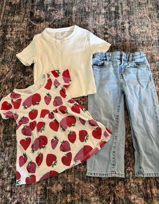4T bundle; zara, strawberry top , Kids 4/4T