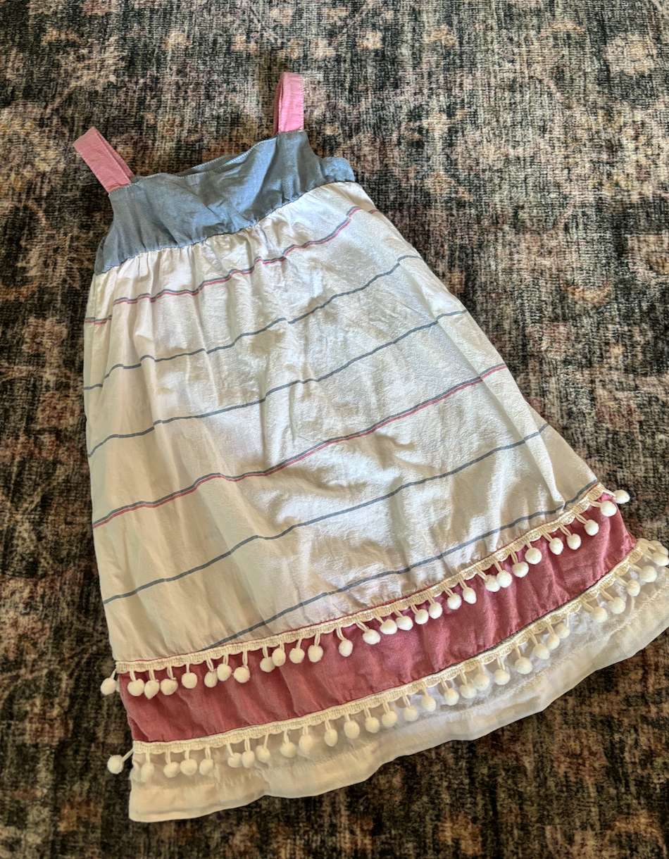 Cotton dress, made in Greece fits 5T , Kids 5/5T