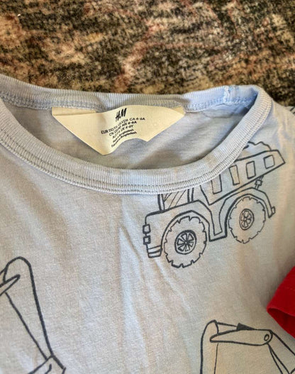 Mario cart/digger shirt bundle , Kids 4/4T