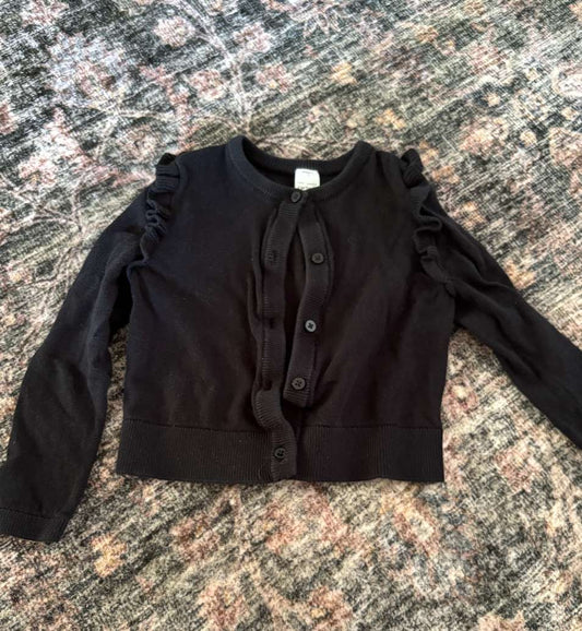 Black ruffle cardigan 4T, Kids 4/4T