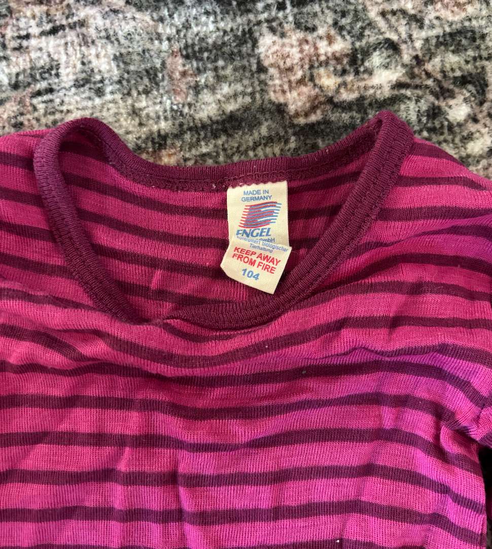 Engel virgin wool/silk sweater top (german) 104; retails $70, Kids 2T