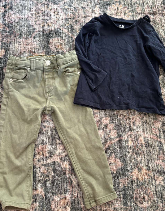 12-18m blue green outfit , Kids 18 Month (12-18M)
