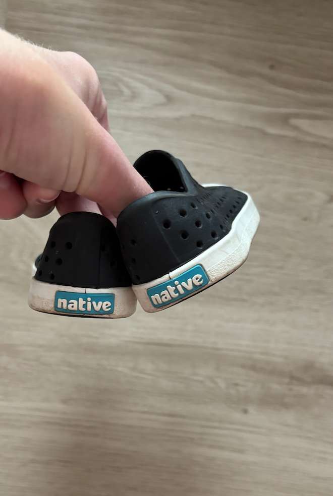 C6 Black Native Shoes, Shoes 6 (Walkers:12-24 mth)