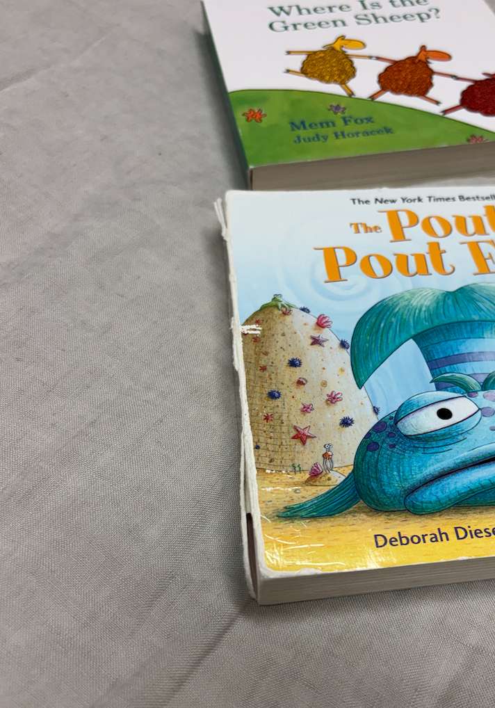 Pout Pout fish; A good day; Bedtime 123; where is the green sheep