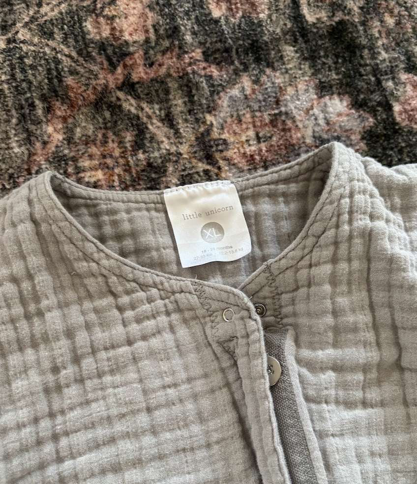 Little Unicorn muslin sleepsac XL, 18-24 Months (Extra Large)