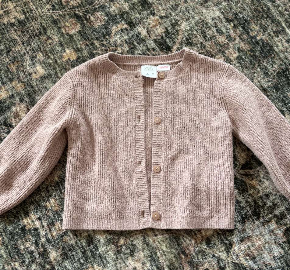 Pink Zara knit sweater , Kids 3T