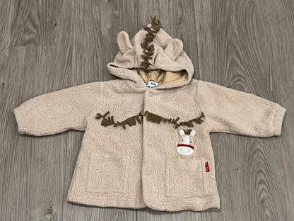 VGU, Boys (or Gender Neutral) Horse Western theme fuzzy Sweater Jacket from le top, size 3 mos, Kids 3 Month (0-3M)