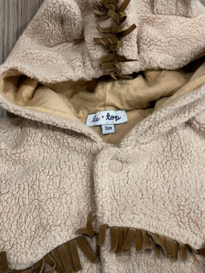 VGU, Boys (or Gender Neutral) Horse Western theme fuzzy Sweater Jacket from le top, size 3 mos, Kids 3 Month (0-3M)