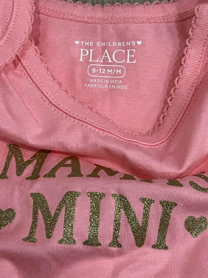 EUC, Pink Baby Girl "Mama's Mini" onsie with tutu from The Children's Place TCP, size 9-12 mos, Kids 9 Month (6-9M)