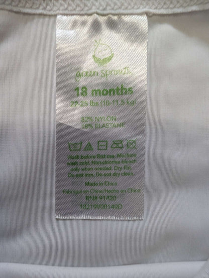 Green Sprouts White Swim Shirt - 18M, Kids 18 Month (12-18M)