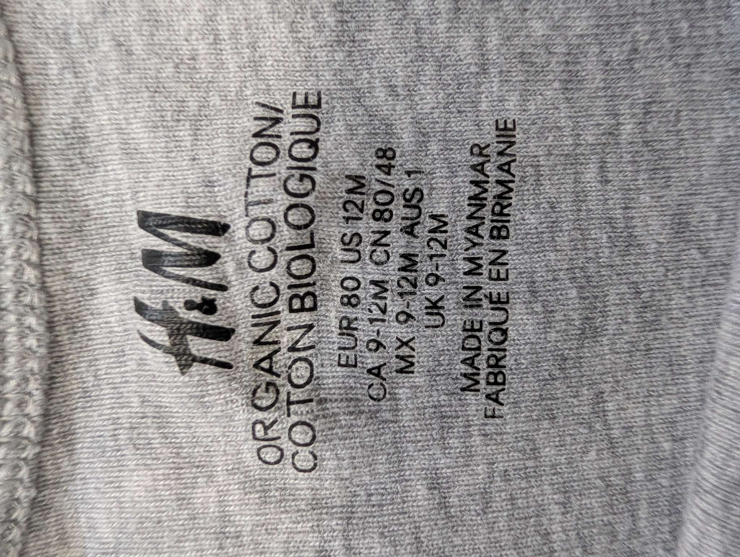 H&M Organic Cotton Onesie - 9-12M, Kids 12 Month (9-12M)