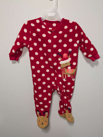 Joe Fresh Reindeer Fleece Sleeper - 3-6M, Kids 6 Month (3-6M)