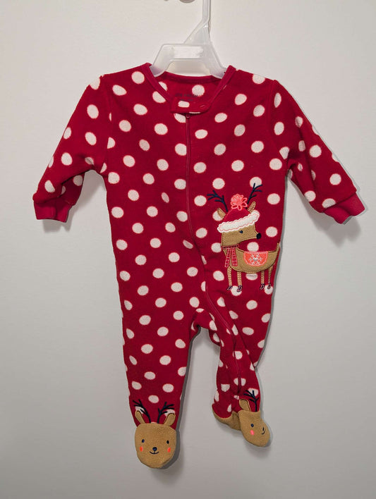 Joe Fresh Reindeer Fleece Sleeper - 3-6M, Kids 6 Month (3-6M)