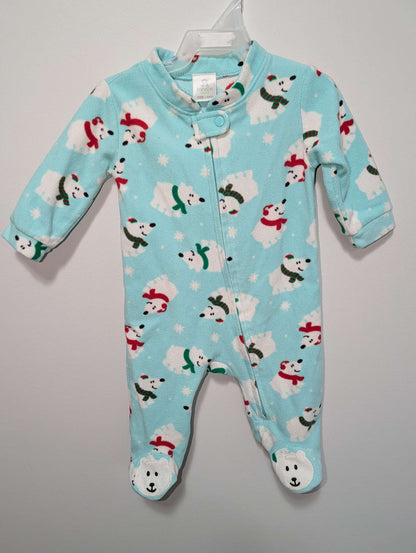 Nevada Baby Polar Bear Fleece PJs - 3M, Kids 3 Month (0-3M)