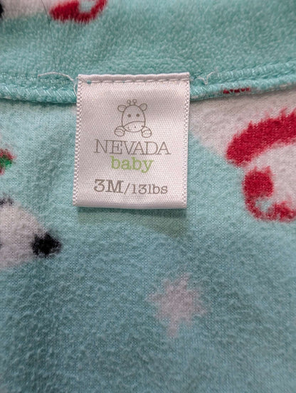 Nevada Baby Polar Bear Fleece PJs - 3M, Kids 3 Month (0-3M)