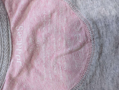 Juddlies Pink Textured Sleep Sack - 6-18M, 12-18 Months (Large)