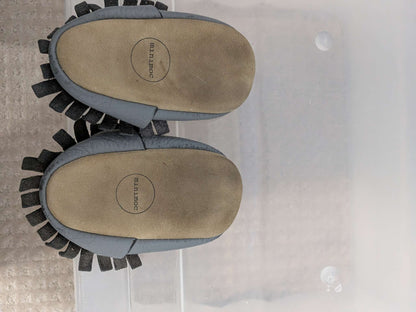 Minimoc Grey Suede Moccasins - Size 4, Shoes 4 (Baby: 0-12 mth)