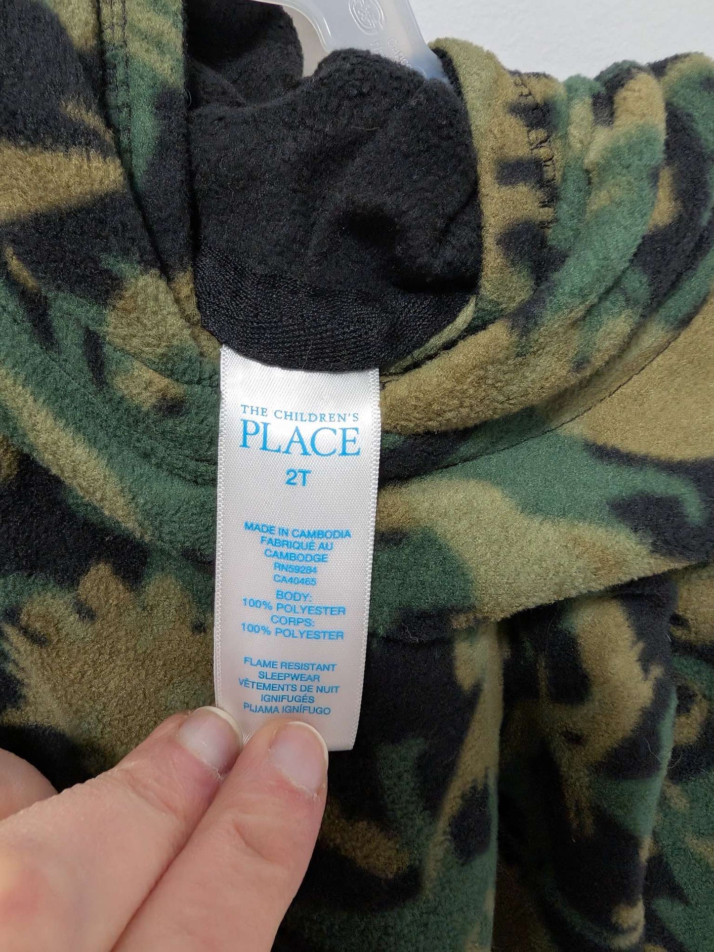 The Children's Place Green Camo Dino Hoodie - 2T, Kids 2T