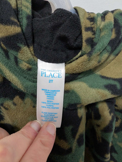 The Children's Place Green Camo Dino Hoodie - 2T, Kids 2T