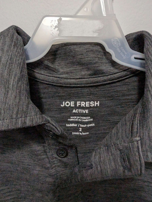 Joe Fresh Charcoal Athletic Polo - 2T, Kids 2T