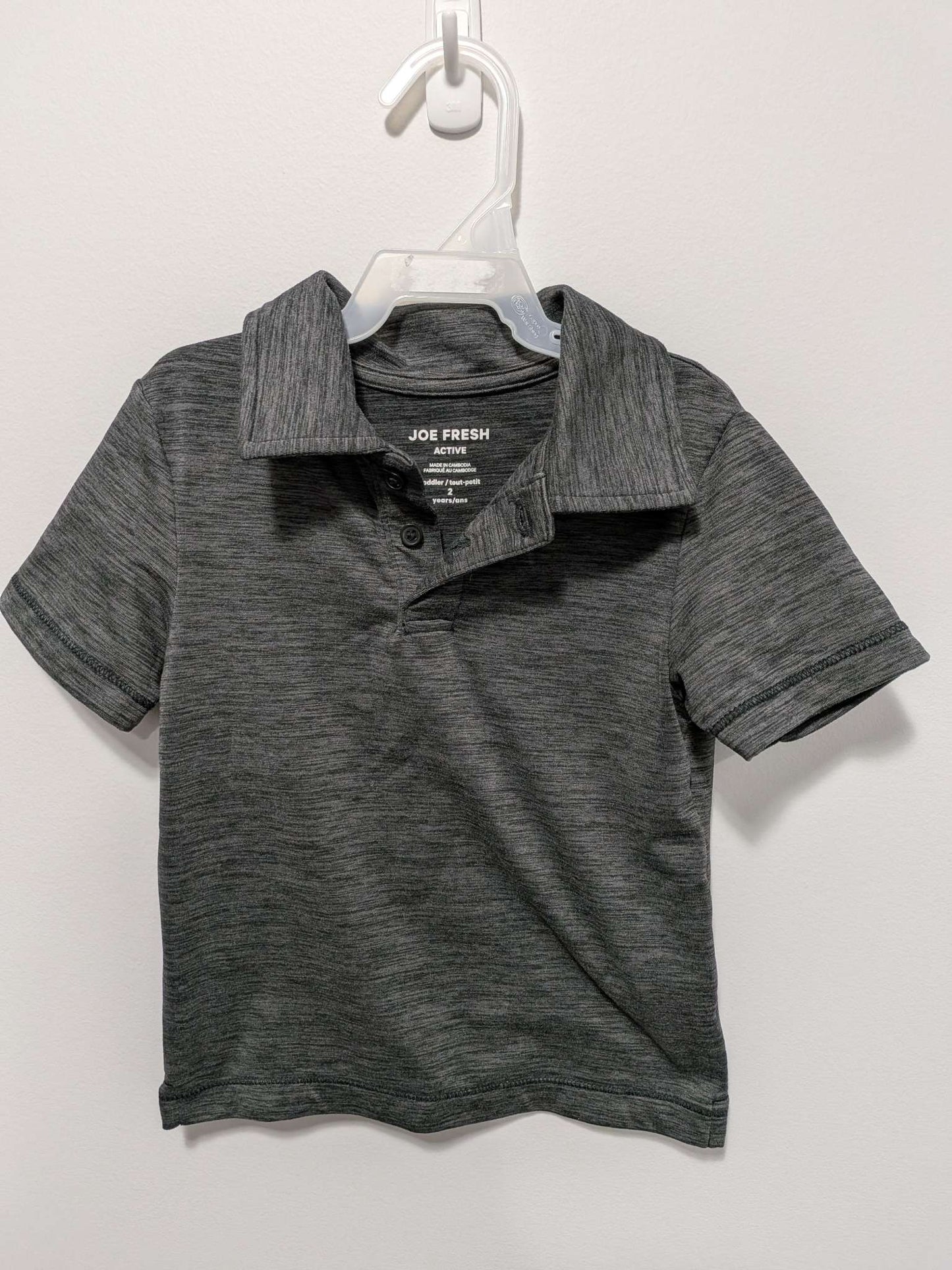 Joe Fresh Charcoal Athletic Polo - 2T, Kids 2T