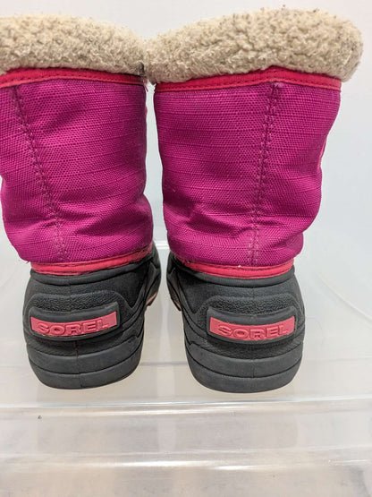 Sorel Pink & Black Winter Boots - Size 10, Shoes 10 (Toddler:2-4yr)