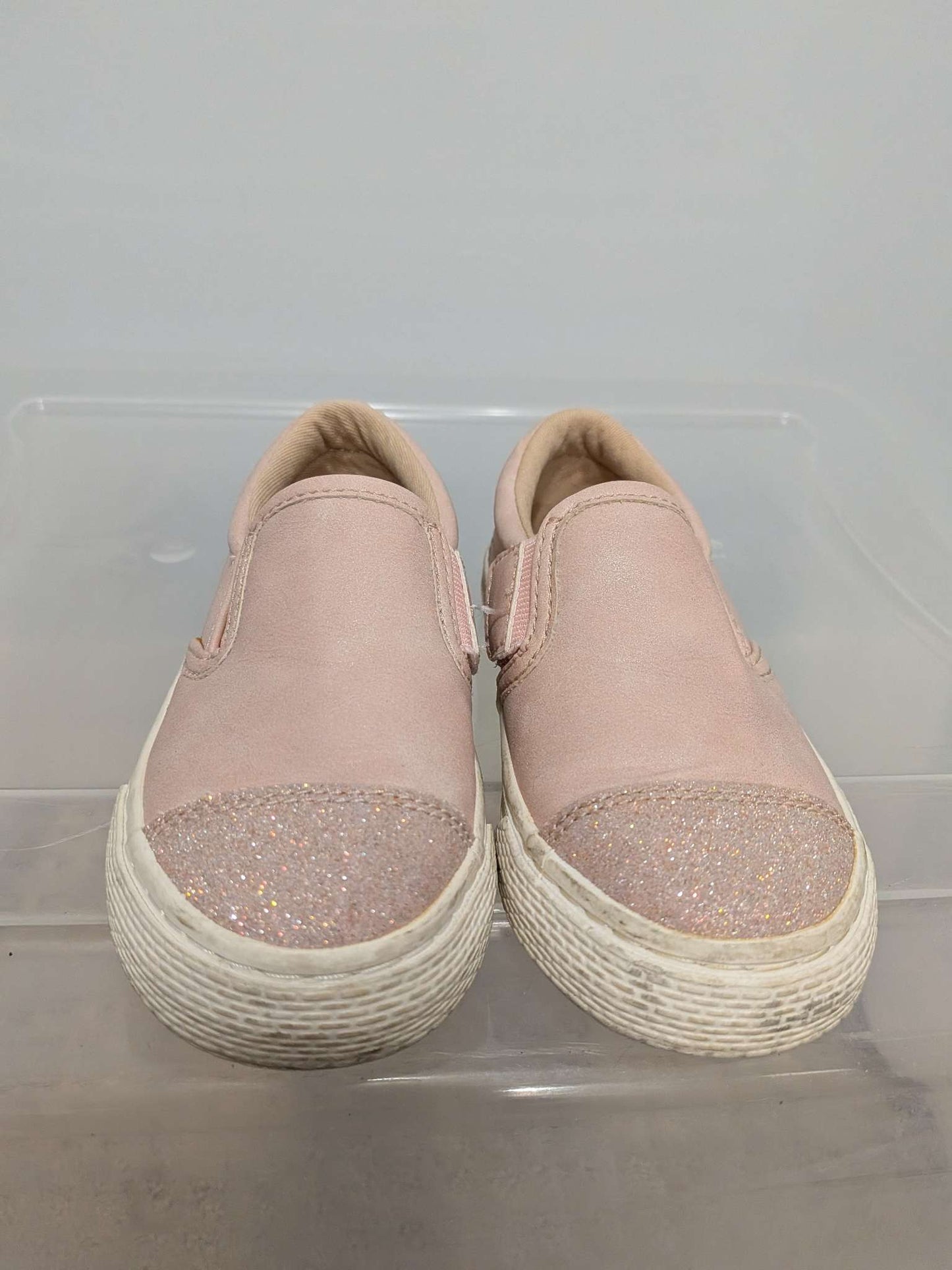 The Children's Place Pink Glitter Slip-Ons - Size 9, Shoes 9 (Toddler:2-4yr)