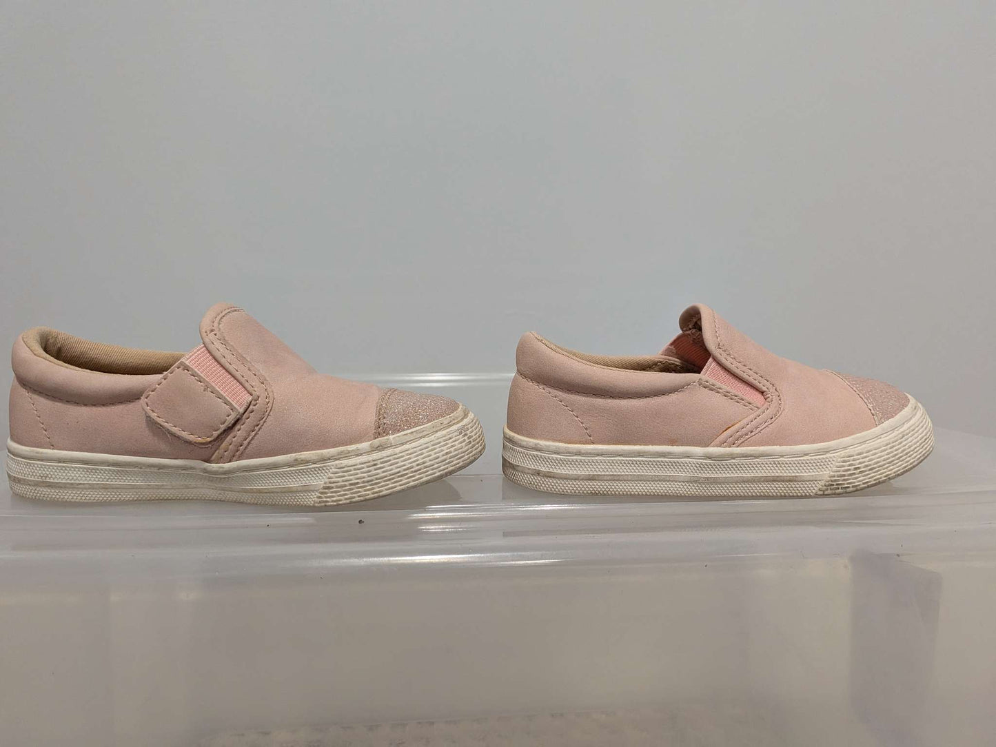 The Children's Place Pink Glitter Slip-Ons - Size 9, Shoes 9 (Toddler:2-4yr)