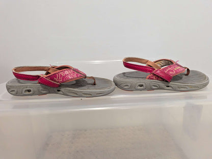 Columbia Pink Patterned Thong Sandals - Size 11, Shoes 11 (Toddler:2-4yr)