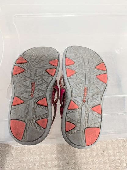 Columbia Pink Patterned Thong Sandals - Size 11, Shoes 11 (Toddler:2-4yr)