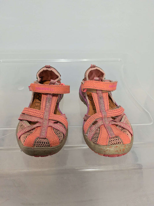 Merrell Pink Bump-Toe Hiking Sandals - Size 9, Shoes 9 (Toddler:2-4yr)