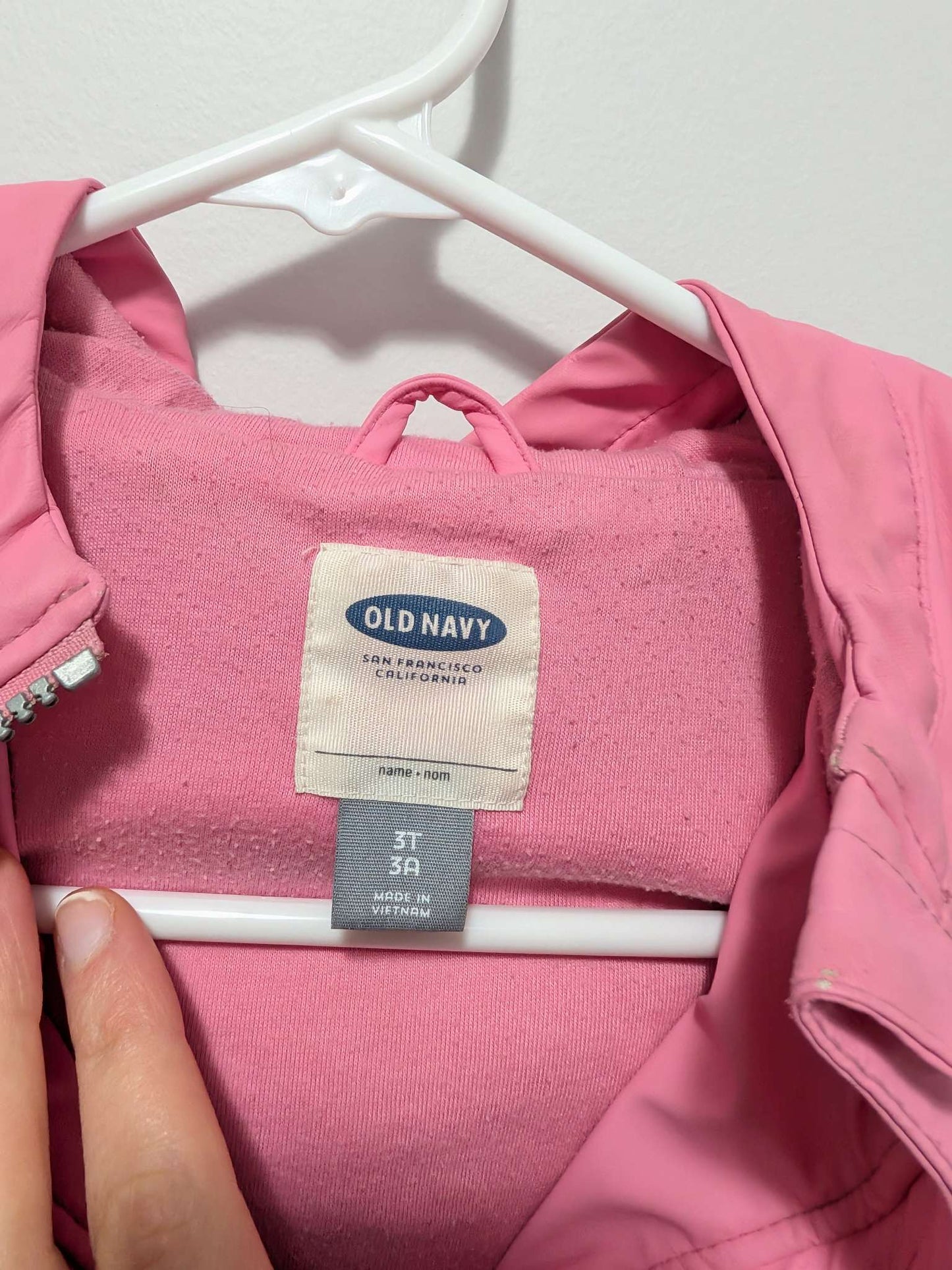 Old Navy Pink Hooded Raincoat - 3T, Kids 3T