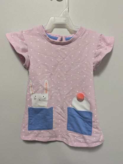 Cat & Jack Pink Polka Dot Bunny Dress - 12M, Kids 12 Month (9-12M)