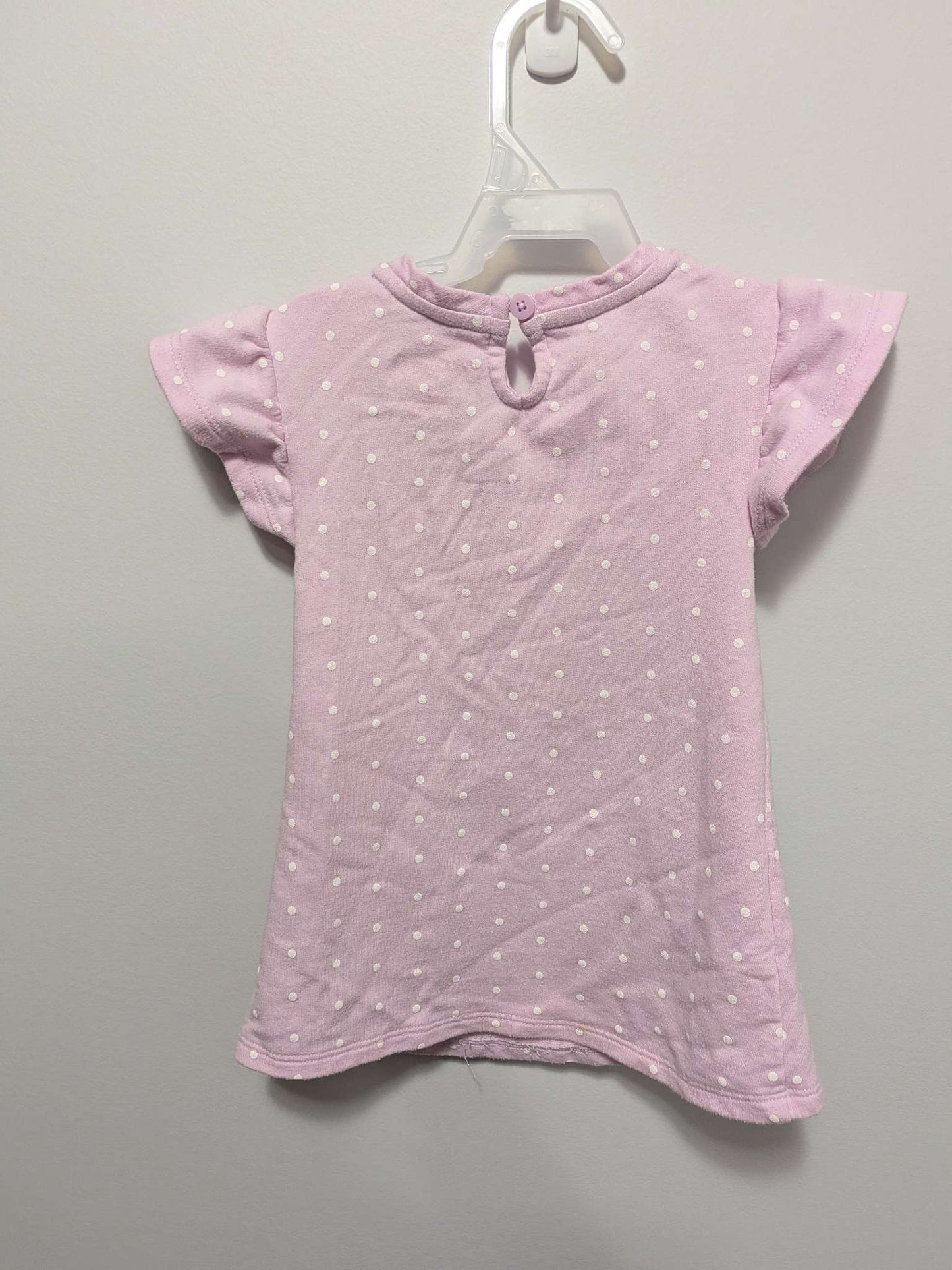 Cat & Jack Pink Polka Dot Bunny Dress - 12M, Kids 12 Month (9-12M)