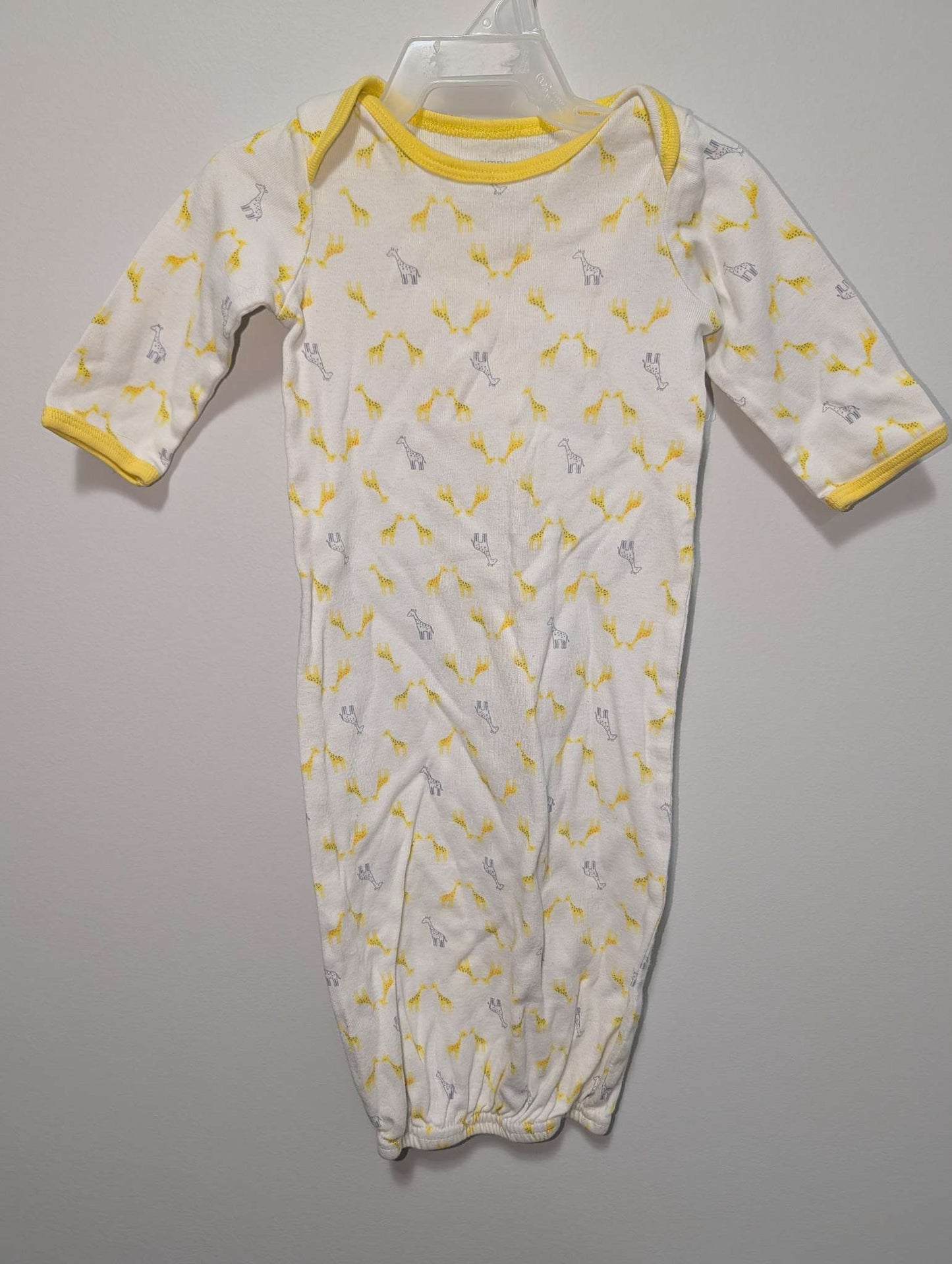 Simple Joys Giraffe Sleep Gown - 0-3M, Kids 3 Month (0-3M)
