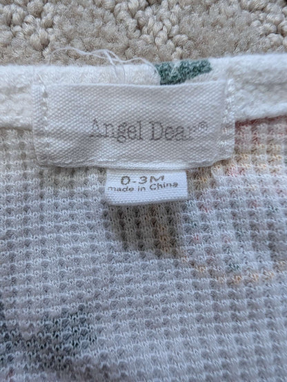 Angel Dear Waffle-Knit Holiday Sleeper - 0-3M, Kids 3 Month (0-3M)