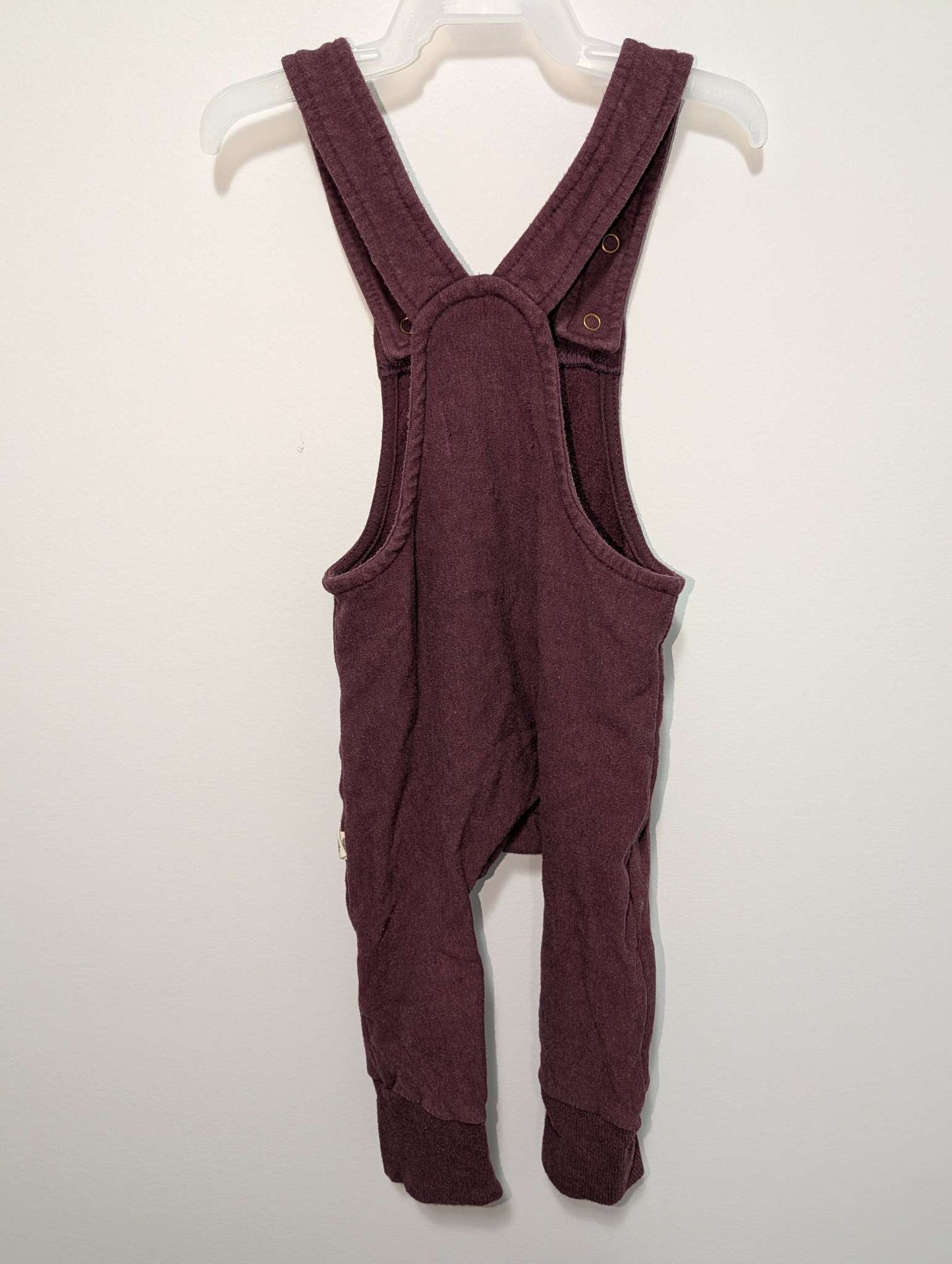 Little Thunder Purple Overall Pants - 6-12M, Kids 12 Month (9-12M)