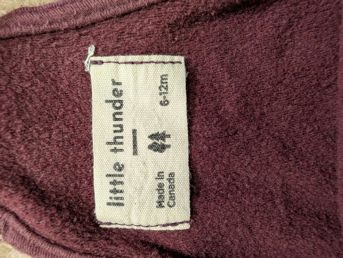 Little Thunder Purple Overall Pants - 6-12M, Kids 12 Month (9-12M)