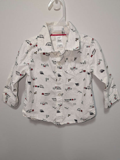 Carter's Winter Train Shirt - 12M, Kids 12 Month (9-12M)