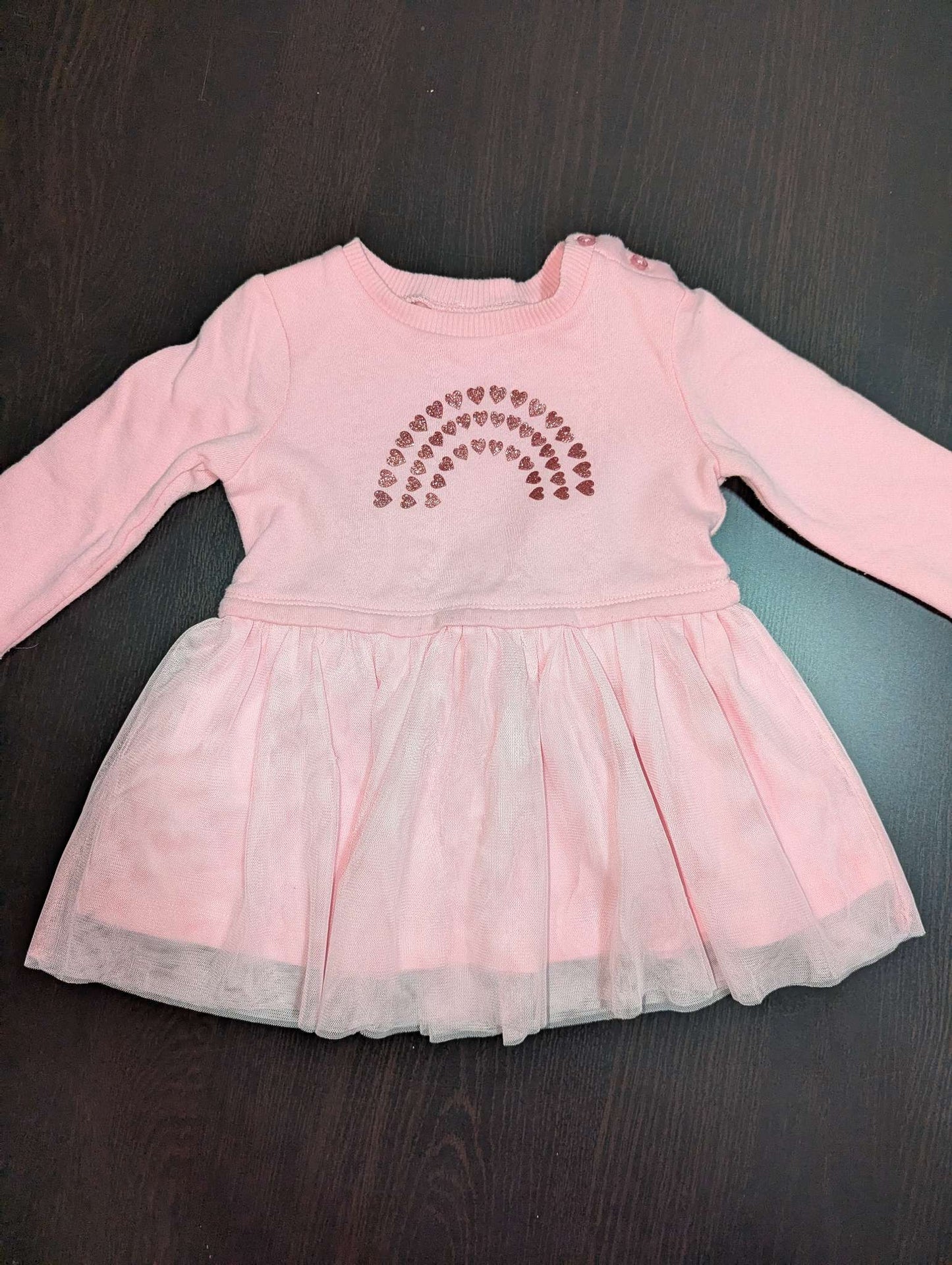 Pink with heart rainbow Valentines day shirt 12- 18 months, Kids 18 Month (12-18M)