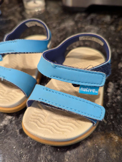 Light Blue Native Sandals Toddler Size 5, Shoes 5 (Walkers:12-24 mth)