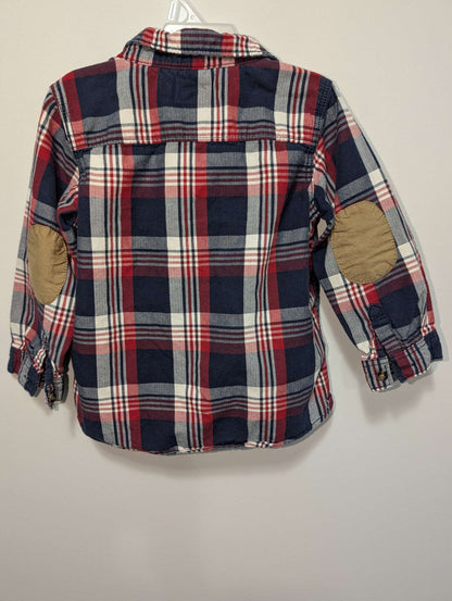 Label of Graded Goods Blue Plaid Flannel Button Down Shirt - 18-24 Months, Kids 24 Month (18-24M)