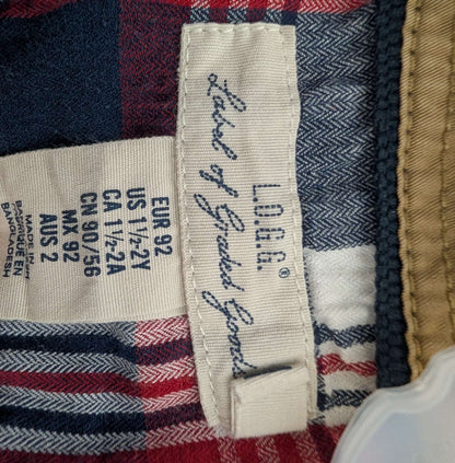 Label of Graded Goods Blue Plaid Flannel Button Down Shirt - 18-24 Months, Kids 24 Month (18-24M)