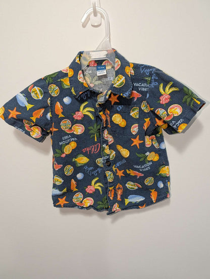 Old Navy Tropical Print Shirt - 18-24M, Kids 24 Month (18-24M)